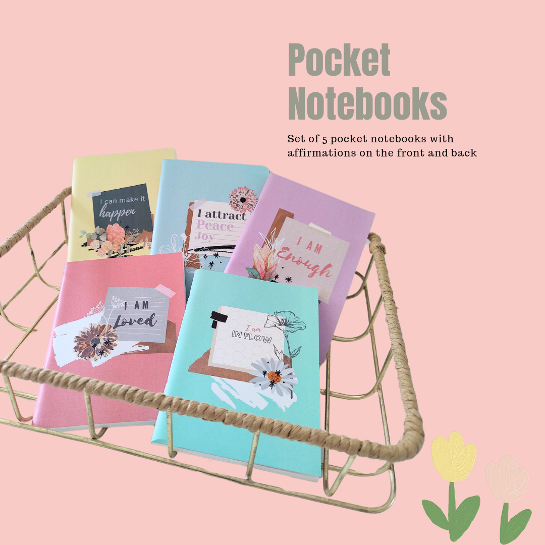 Pocket Notebook Example Pocket Notebooks ( Set of 5 ) – The Cozy Quirky