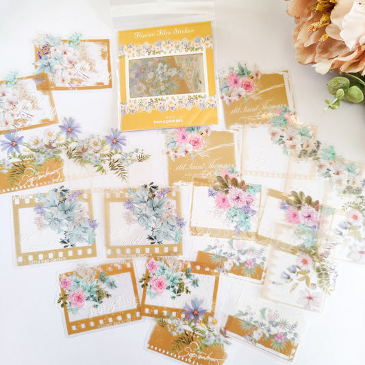 Yellow Floral Reel Sticker