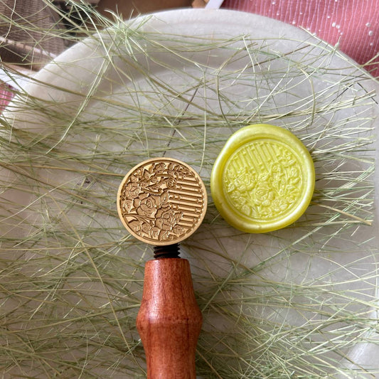 Wax Seal Stamp: Flowers and Fences