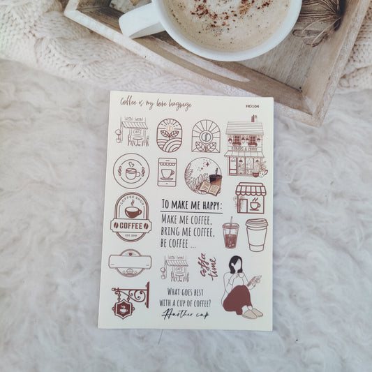 Coffee theme sticker sheet 3